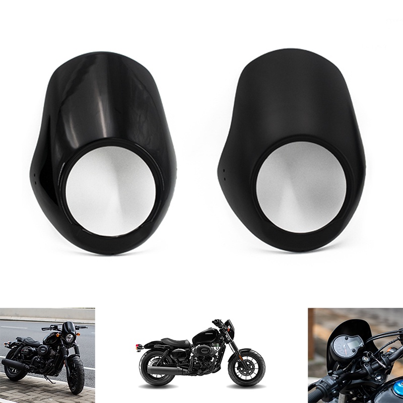 Customized For Hyosung GV125S GV300S Motorcycle Round Headlight Windscreen Cover ABS Plastic Screen Fairing Windshield