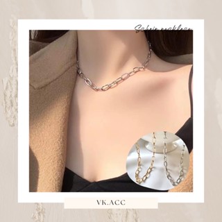 พร้อมส่ง 🐳 Necklace สร้อยคอโซ่ สร้อยแฟชั่น สีดำ/ทอง