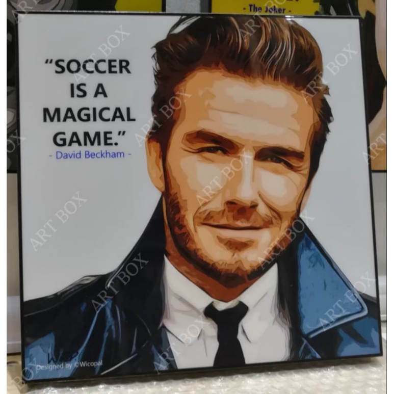 Art Box David Beckham รูปภาพตกแต่งผนัง รูปภาพตกแต่งบ้าน รูป Pop Art กรอบรูป Pop Art ตกแต่งผนัง