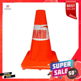 กรวยจราจรสะท้อนแสง YMD 30 ซม. สีขาว/แดงREFLECTIVE TRAFFIC CONE YMD 30CM WHITE/RED