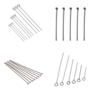 หมุด อายพิณสแตนเลส (40 ชิ้น ต่อ แพ็ค )ทำเครื่องประดับ DIY ต่างหูกำไลข้อมือสร้อยคอพวงกุญแจ(พร้อมส่งจากไทย)