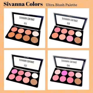 Sivanna Colors Ultra Blush Palette [HF319] บลัชออน 8 สี + เฉดดิ้ง + ไฮไลท์