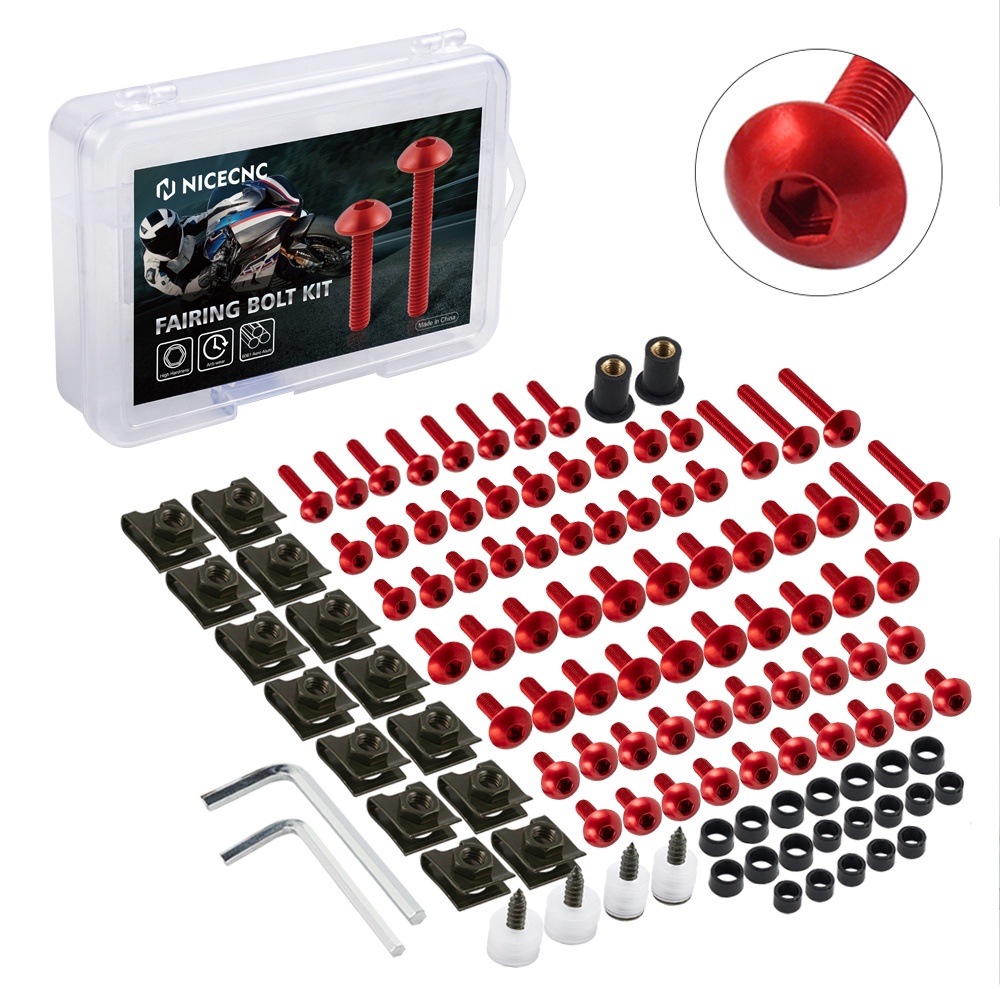 155PCS Motorcycle Fairing Bolts Screws Nut Kit For DUCATI 848 SCRAMBLER DIAVEL MONSTER 821 796 696 MULTISTRADA 1200 PANI