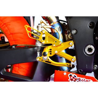 เกียร์โยง Rearsets R1 09-14 แบร์น Mothracing อลูมิเนียมเกรด 7075 T651 แบริ่งข้างละ2ตลับ สเแตนเลส(65) สีดำ