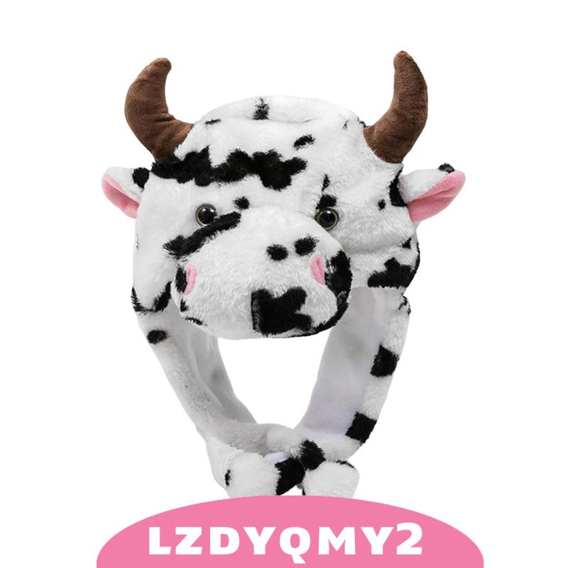 [Lzdyqmy2] หมวกบีนนี่วัวน่ารักผู้ใหญ่เด็กชุดแฟนซีหมวกฤดูหนาว ราคา ถูกที่สุด ดีลบีเคเค แกลเลอรีภาพที่ 7