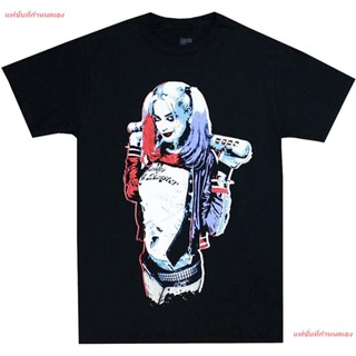 แฟชั่นที่กำหนดเอง DC Comics Suicide Squad Harley Quinn Bat Adult T-Shirt เดอะ ซุยไซด์ สควอด เสื้อยืดพิมพ์ลาย cotton คอกล