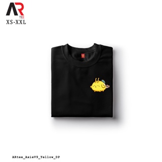 Tee เสื้อยืดสีขาว - AR Tees Axie สีเหลืองเก๋เสื้อที่กําหนดเอง Unisex Tshirt สําหรับผู้หญิงและผู้ชาย