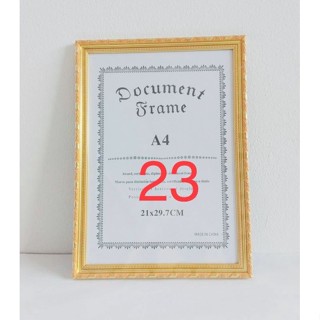 24ชิ้น(2โหล)กรอบรูปA4สีทองขนาด21*29.7cm(อะคริลิคแนวตั้งแนวนอน แผ่นพลาสติก