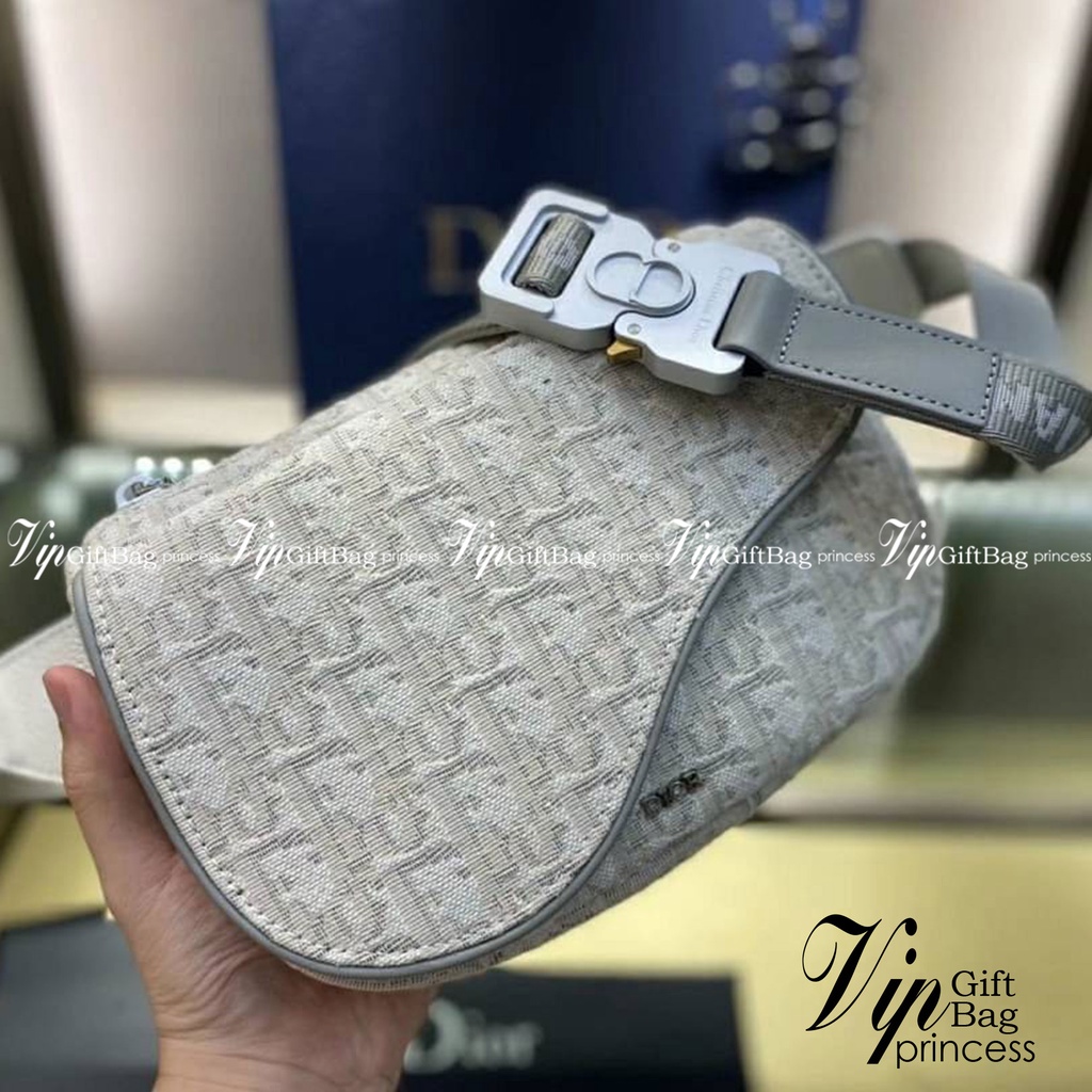 =DIOR BEIGN AND OBLIQUE JACQUARD SADDLE BELT BAG / =Dior Belt Bag เกรดใช้งานสลับของแท้ เกรดออริจินอล