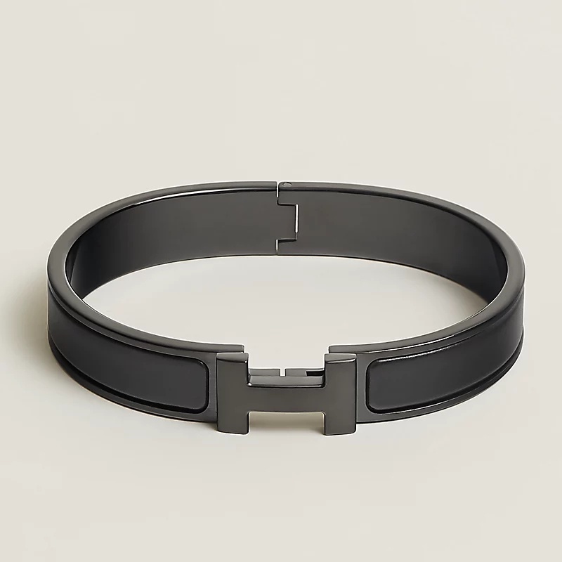 เฮอร์มีส แท้Hermes Clic HH so black Bracelet For Men สร้อยข้อมือกําไล