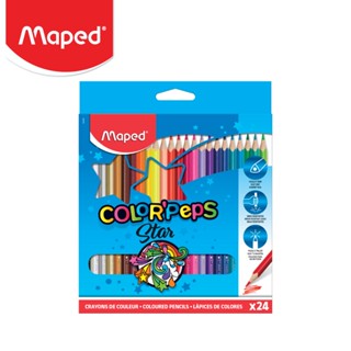 Maped (มาเพ็ด) สีไม้ 24 สี COLORPEPS ด้ามจับสามเหลี่ยม จับถนัดมือ รหัส CO/832064