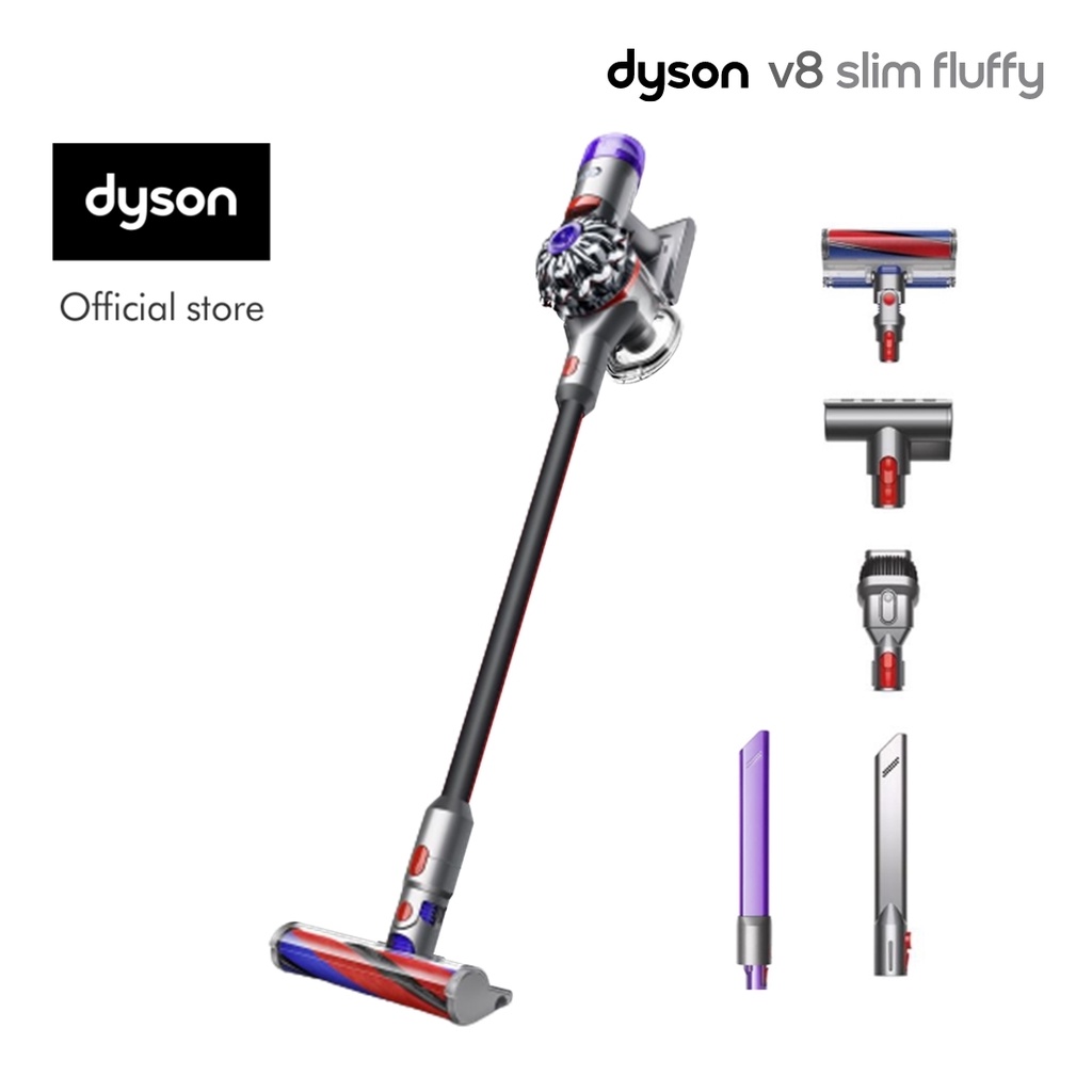 Dyson V8 Slim Fluffy Cordless Vacuum Cleaner (Iron Red) เครื่องดูดฝุ่น