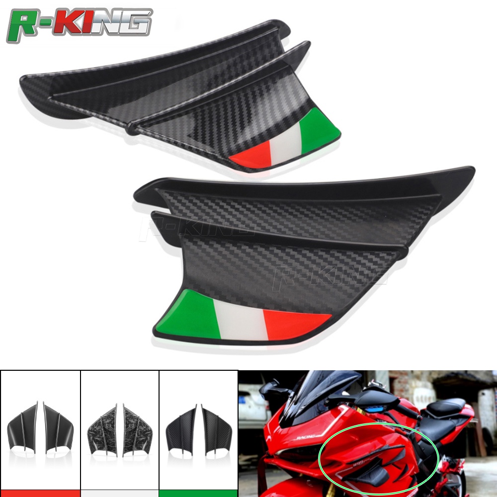 Motorcycle Universal Winglet Aerodynamic Wing Kit Spoiler Fairing Wind Deflector For Yamaha  R1 YZF 