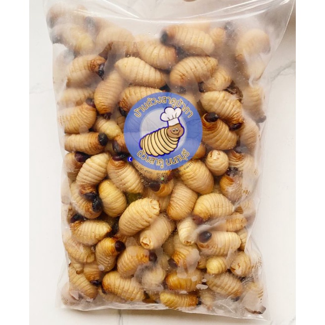 ?ด้วงสาคูป้าภาลวกสุกฟรีซ 500g?