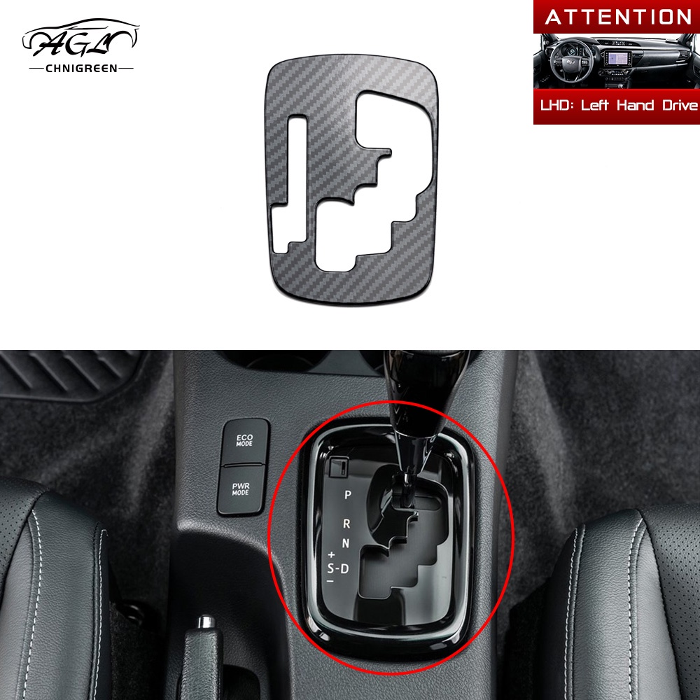 1 PC ABS คาร์บอนไฟเบอร์สี Auto เกียร์ Shift แผงสําหรับ Toyota Hilux Revo Rocco Conquest 2015 2016 2017 2018 2019 2020