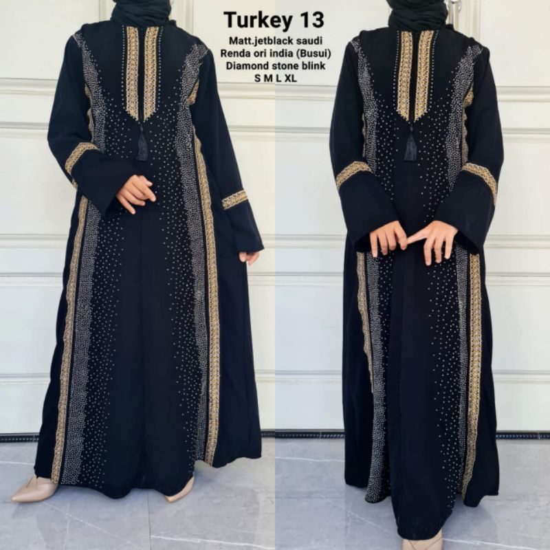 Abaya Party Anggun Dress Maxi Exclusive Turkey 13