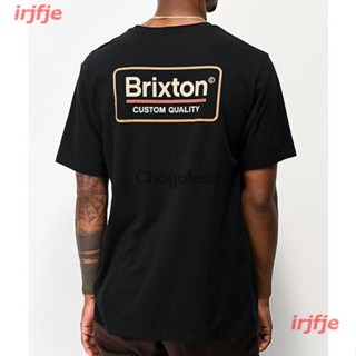 New เสื้อยืดผู้ชายสไตล์ DIY ใหม่ Brixton Palmer T-Shirt ผู้ชาย เสื้อยืด ดพิมพ์ลาย ดผ้าเด้ง คอกลม cotton แฟชั่น discount