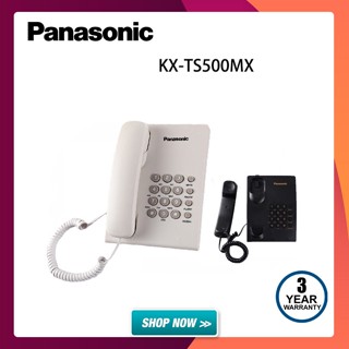 【HOT SALE】Panasonic KX-TS500MX โทรศัพท์รุ่นนิยม (Single Line Telephone) ถูกมาก โทรศัพท์บ้าน สำนักงาน ใช้งานร่วมกับตู้สาข