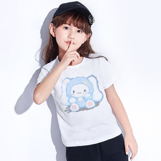 Girls Tee for Children Kuromi My Melody Cinnamoroll Hellokitty Print Shirt Girl Tops Cute Outfits