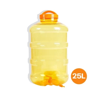 ถังน้ำ ถังน้ำดื่ม PET ขนาด 25 ลิตร ถังน้ำมีก๊อกพร้อมหูหิ้ว รุ่น ลาย 1