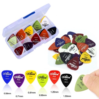 ﹊❈50Pcs/Set Electric Guitar Pick Acoustic Music Picks Plectrum 0.58/0.71/0.81/0.96/1.20/1.50mm Thickness Guitar Accessor