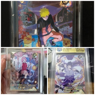 [นารูโตะการ์ดเกม] การ์ดเกม Naruto Fourth Naruto Sasuke Sakura 9.5 Review Three Cards Checkerboard game card Holder Hobby Collection
