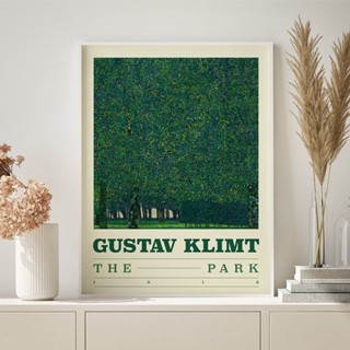 Gustav Klimt โปสเตอร์ผ้าใบ พิมพ์ลายทิวทัศน์ สวนสาธารณะ สไตล์โมเดิร์น สําหรับตกแต่งผนังบ้าน