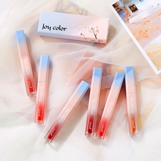 J01 ลิปกลอส Joy color ลิปทินท์ สีสวยชัด เนียนไม่เหนอะ เนื้อเรียบลื่น ทาง่าย เบาสบายปาก