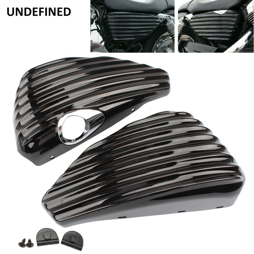 Motorcycle Oil Tank Side Battery Cover Fairing Guard Black For Harley Sportster Nightster XL Iron 883 1200 Forty-Eight 2