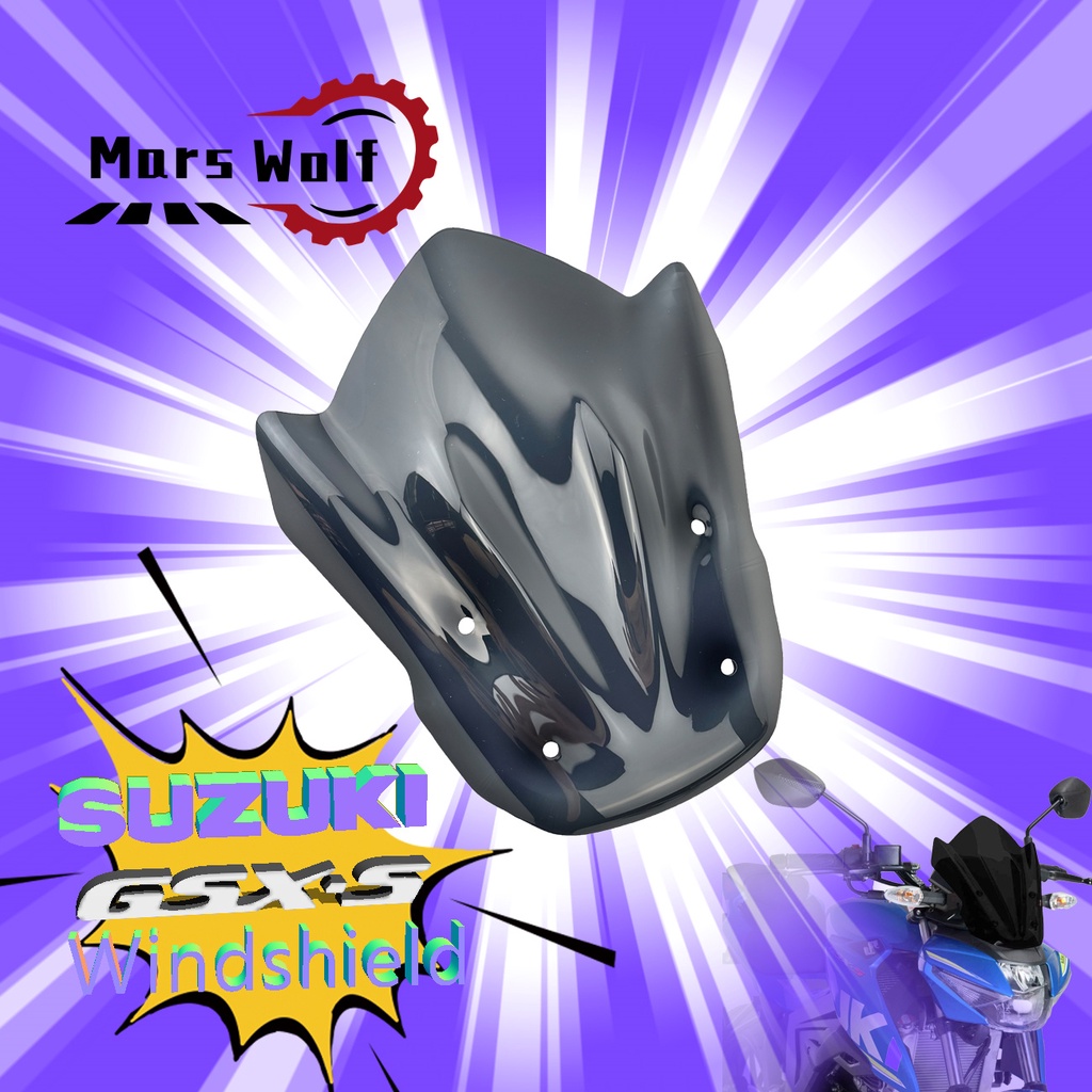 กระจกกันลม สําหรับรถจักรยานยนต์ SUZUKI GSX-S125 GSX-S150 2017-2022 gsxs-125 17-22 GSXS150 17-2212515