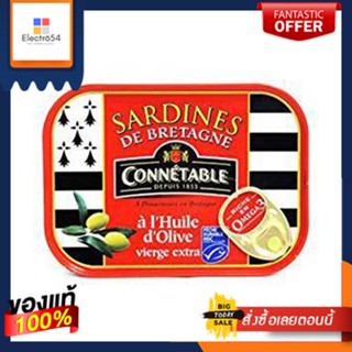 ปลาซาร์ดีนคอนเนตทิเบิลในน้ำมันมะกอกเอ็กซ์ตร้าเวอร์จิ้น 135 กรัม/Connetable Sardines In Extra Virgin Olive Oil 135gConnec