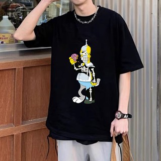 ซิมป์สันส์กินเสื้อยืดกราฟิกโดนัท| SHOPBOP การออกแบบงานพิมพ์ด้านหน้าขนาดใหญ่ Unisex CODVINTAGEsp @3N