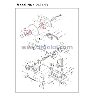 ประกับใบ ล็อคใบ เครื่องตัดเหล็ก Makita และ Maktec รุ่น 2414B, 2414NB, M2403, M2401, MT240, MT241, MT243 (ทุกรุ่นใช้ปร...