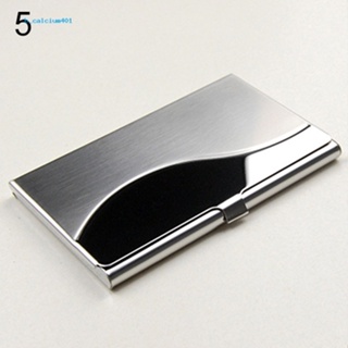 Farfi  Fashion Stainless Steel Case Pocket Box Business ID Credit Card Holder Cover