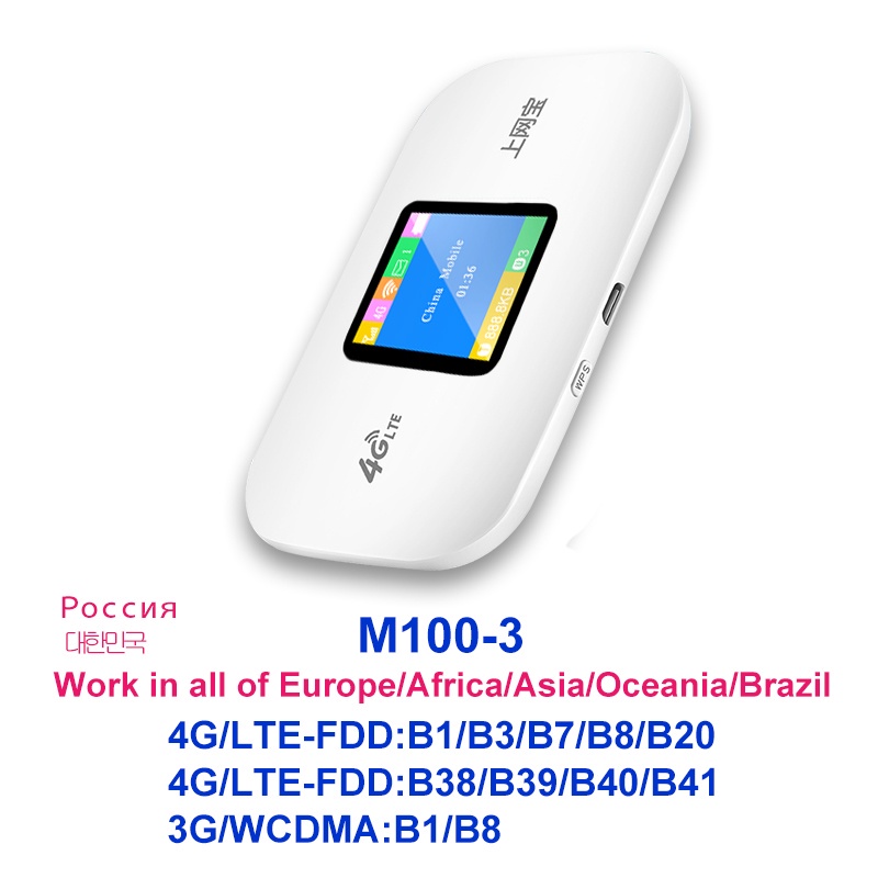Portable Hotspot 4G Lte Wireless Mobile Router Wifi Modem 150Mbps 2.4G Wifi Box Data Terminal Box Wifi Wireless Router