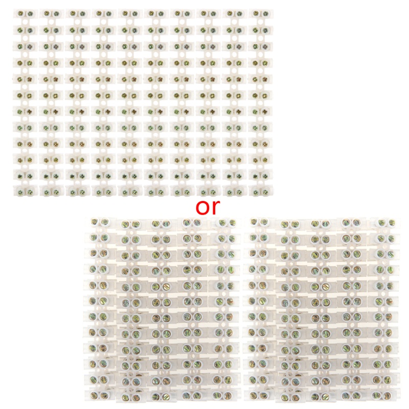 HL 10 ชิ้น Barrier Screw Terminal Wire Connector 5A 12 ตําแหน่งบล็อก Terminal