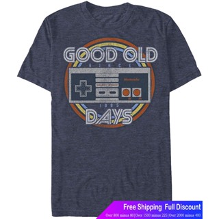 เสื้อยืดเด็กผช นินเทนโด เสื้อยืดลำลอง Nintendo Mens NES Controller Good Old Days T-Shirt Nintendo