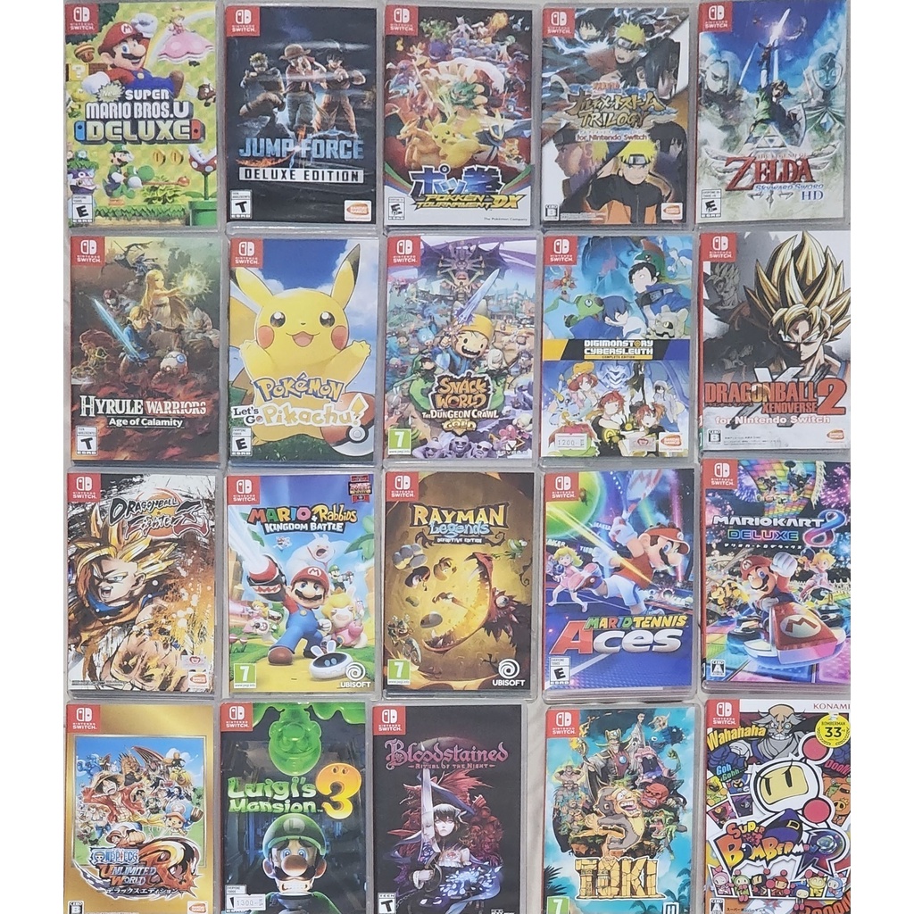 แผ่นเกมส์ Nintendo switch Mario Zelda Dragonball Pokemon เยอะมาก ตลับเกม Nintendoswitch game  มือสอง มือ2