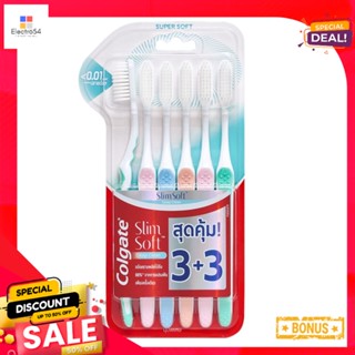 คอลเกตแปรงสีฟัน สลิมซอฟท์ ดีพคลีน แพค6COLGATE SLIM SOFT DEEP CLEAN PACK6