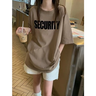 เสื้อยืดสีขาวคอกลมผู้หญิงน่ารัก oversize เสื้อผ้าวินเทจวัยรุ่น เกาหลีแฟชั่น เสื้อโอเวอร์ไซส์ผ้าคอตตอน ไซส์ใหญ่ สกรีน