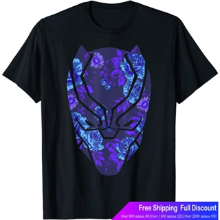 เสื้อยืดสีขาว เสื้อเด็กหญิง เสื้อยืดลำลอง Marvel Avengers Black Panther Floral Mask T-Shirt T-Shirt