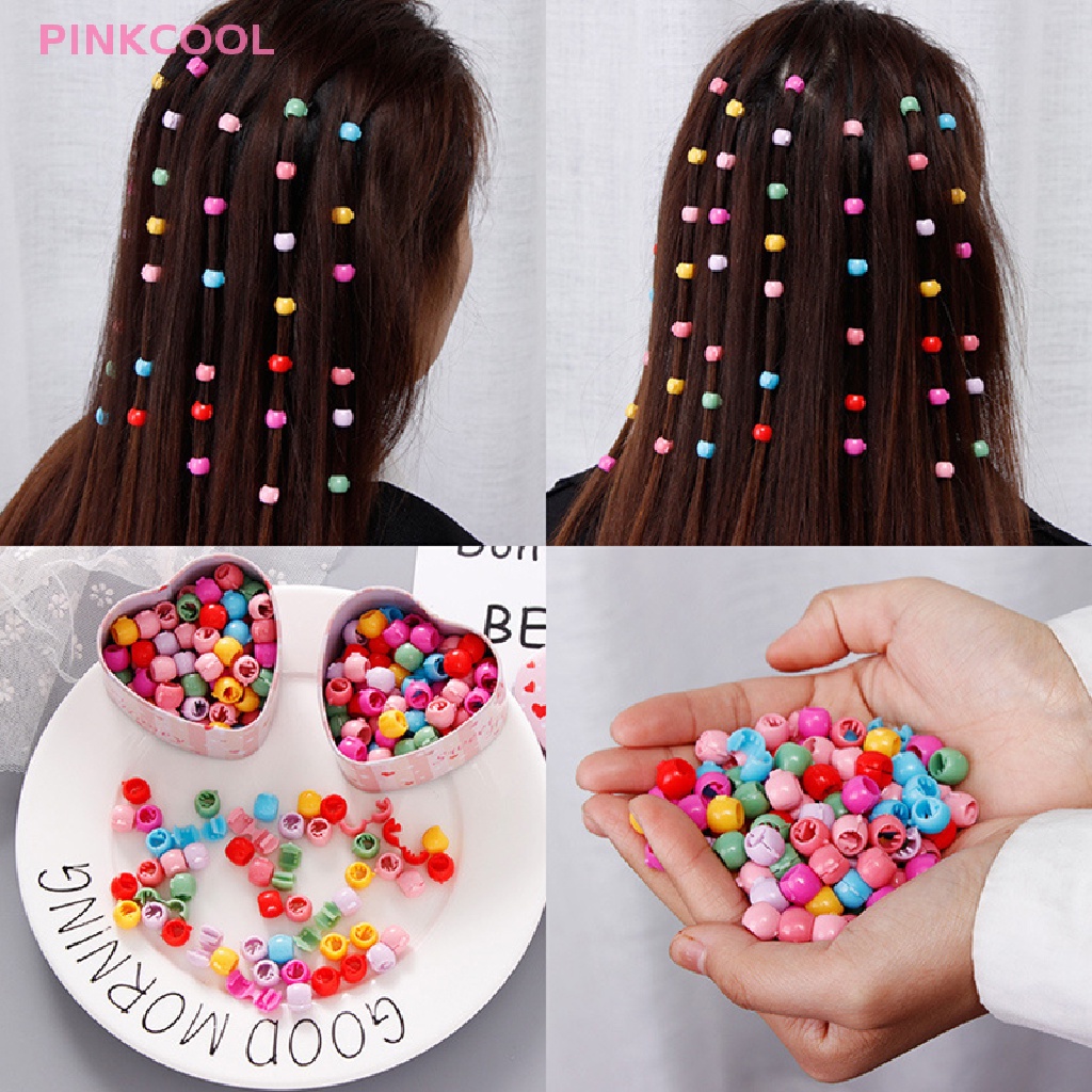 PINKCOOL กิ๊บติดผมลูกปัดน่ารักสําหรับสาวสีลูกกวาดกิ๊บติดผมพลาสติก Barrette HOT