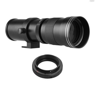 เลนส์ซูมเทเลโฟโต้ MF F/8.3-16 420-800 มม. พร้อมแหวนอะแดปเตอร์ เกลียว 1/4 แบบเปลี่ยน สําหรับกล้อง Canon EF-Mount EOS 80D 77D 70D 60D 60Da 50D 7D 6D 5D T