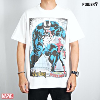 เสื้อยืดครอป Power 7 Shop เสื้อยืดการ์ตูน ลาย มาร์เวล ลิขสิทธ์แท้ MARVEL COMICS  T-SHIRTS (MX-022)