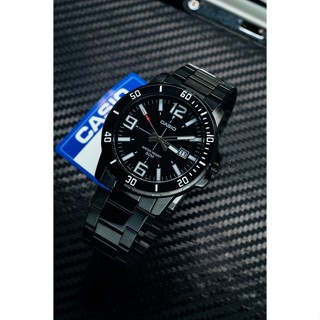 นาฬิกา Casio รุ่น MTP-VD01B-1B นาฬิกาผู้ชายสายแสตนเลสรมดำ รุ่นใหม่ล่าสุด - ของแท้100% รับประกันสินค้า 1ปีเต็ม