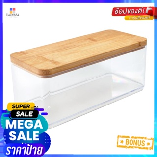 กล่องใสฝาไม้ STACKO MOKU BB01131 9x14x5 ซม.CLEAR BOX WITH WOODEN LID STACKO MOKU BB01131 9X14X5CM