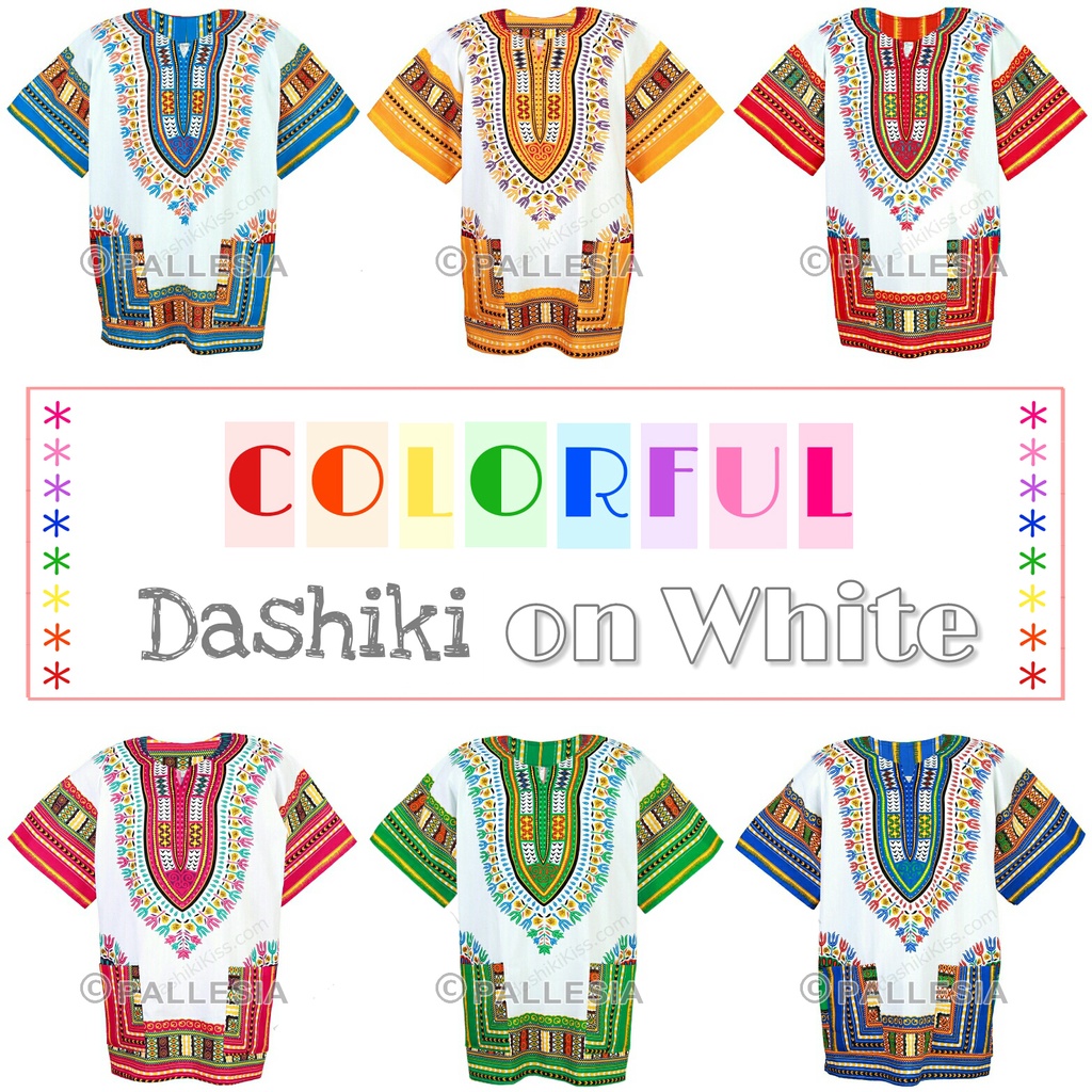เสื้อจังโก้ พื้นขาวสลับสี สไตล์โบฮีเมี่ยน ผ้าดีสีไม่ตก cotton100% เสื้อตัวใหญ่ oversize