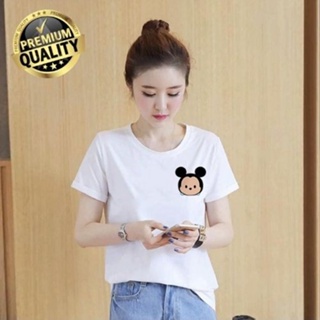 ลายน่ารัก✜HKM Fashion / TSUM TSUM UNISEX เสื้อยืดแขนสั้นพิมพ์ลายการ์ตูนแฟชั่น/Oversize/Couple/Plus Size TEE