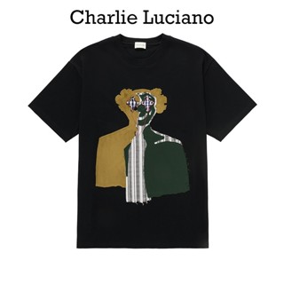 เสื้อยืดใหม่ 2022Charlie Luciano เสื้อยืดแขนสั้น พิมพ์ลายตัวตลก เข้ากับทุกการแต่งกาย แฟชั่นฤดูร้อน สําหรับผู้ชายL XL  XX