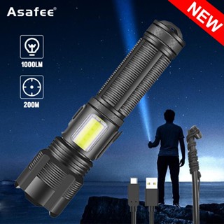 Asafee XHP50COB LED1000LM ไฟฉายทํางาน XHP70COBLED ไฟฉายชาร์จ USB